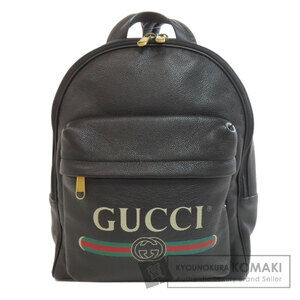 Gucci Logo Backpack Rucksack Daypack Leather